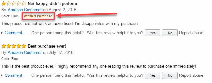 amazon review verified purchase screenshot