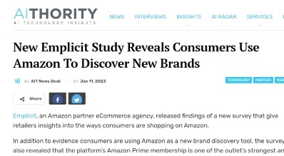 New Emplicit Study Reveals Consumers Use Amazon To Discover New Brands