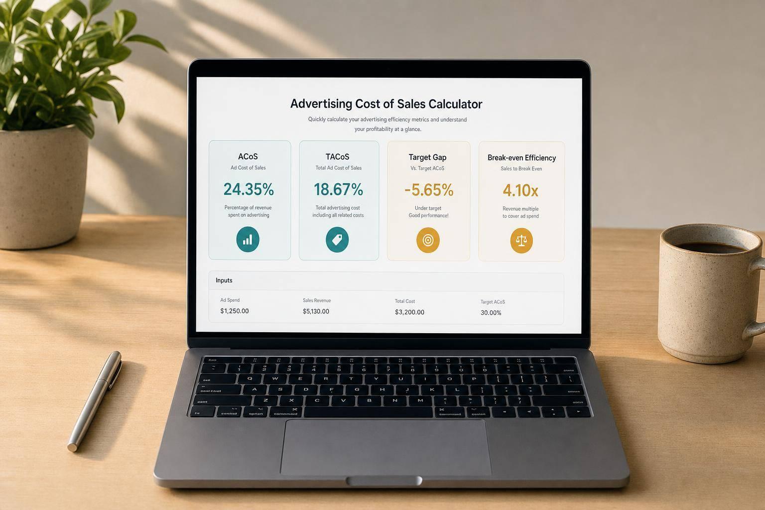 Advertising Cost of Sales Calculator